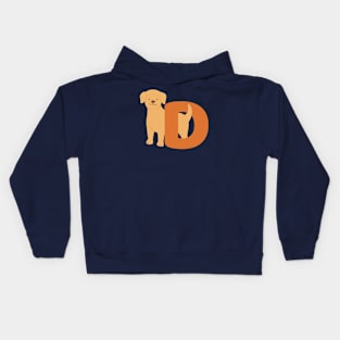 Animal alphabet D Kids Hoodie